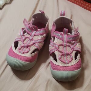 OshKosh B'gosh Pink and Light Green Kids Water Shoes
